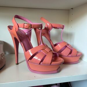 Saint Laurent Coral Platform Heels